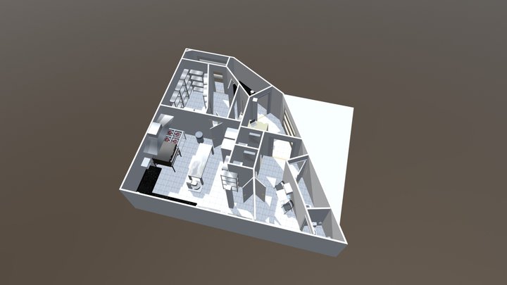 Cozinha Cafeeiro 3D-002 3D Model