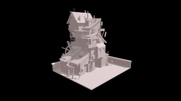 bài cái nhà 7 3D Model