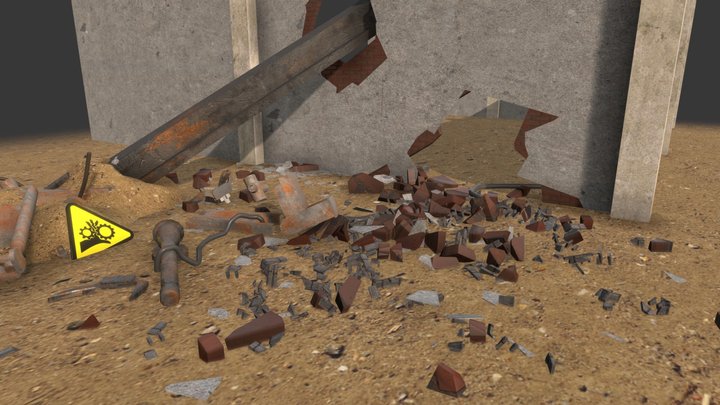Rubble Scene 3D Model