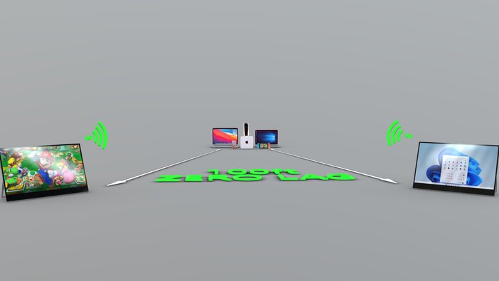 AVA wirelessHD touch monitor scene 3D Model