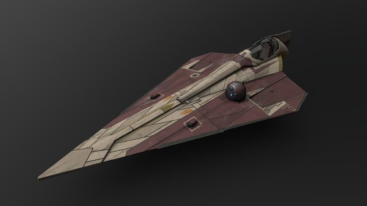 Star-Wars Delta-7 Aethersprite-class Interceptor 3D Model