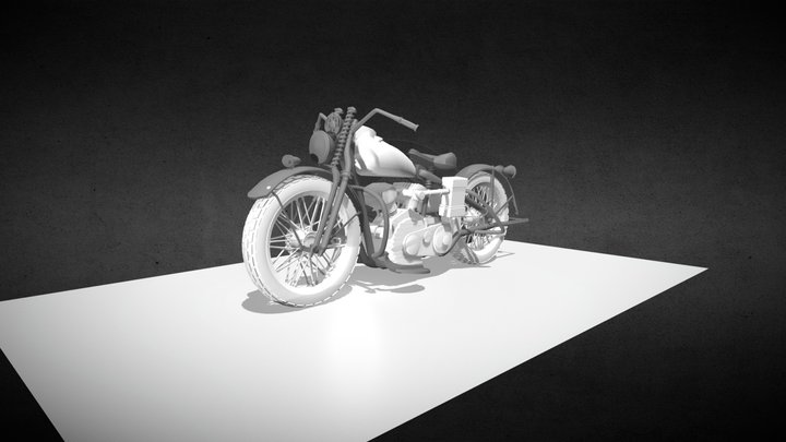 Harley Davidson WLA - 1945 3D Model