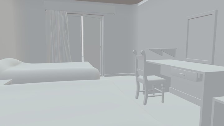 habitacion1_hotel_primavera_borrador 3D Model