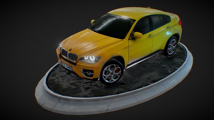 PBR Mobil Car 1 3D Model
