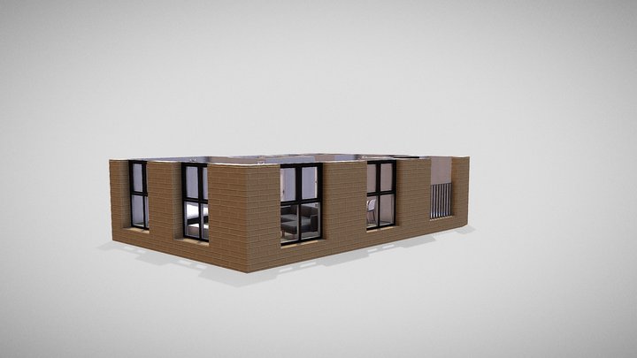 70m2 One Space 3D Model