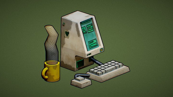 Old Computer 3D Model