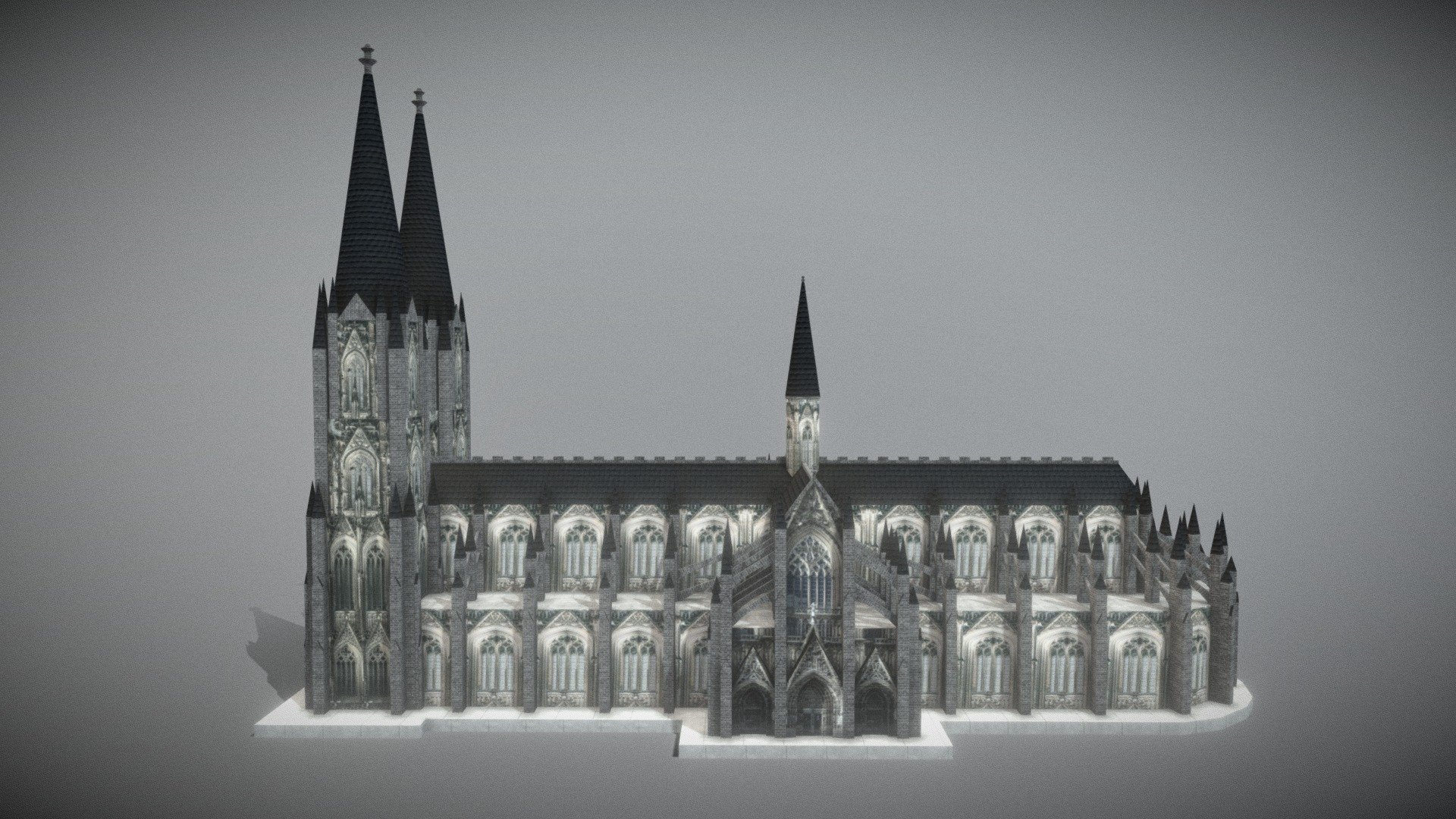 Cologne Cathedral - 3D model by Zhang Shangbin (@zhangshangbin1314159 ...