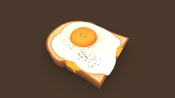 エッグトースト 3D Model