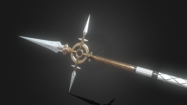 Fine Steel Spear 3D Model
