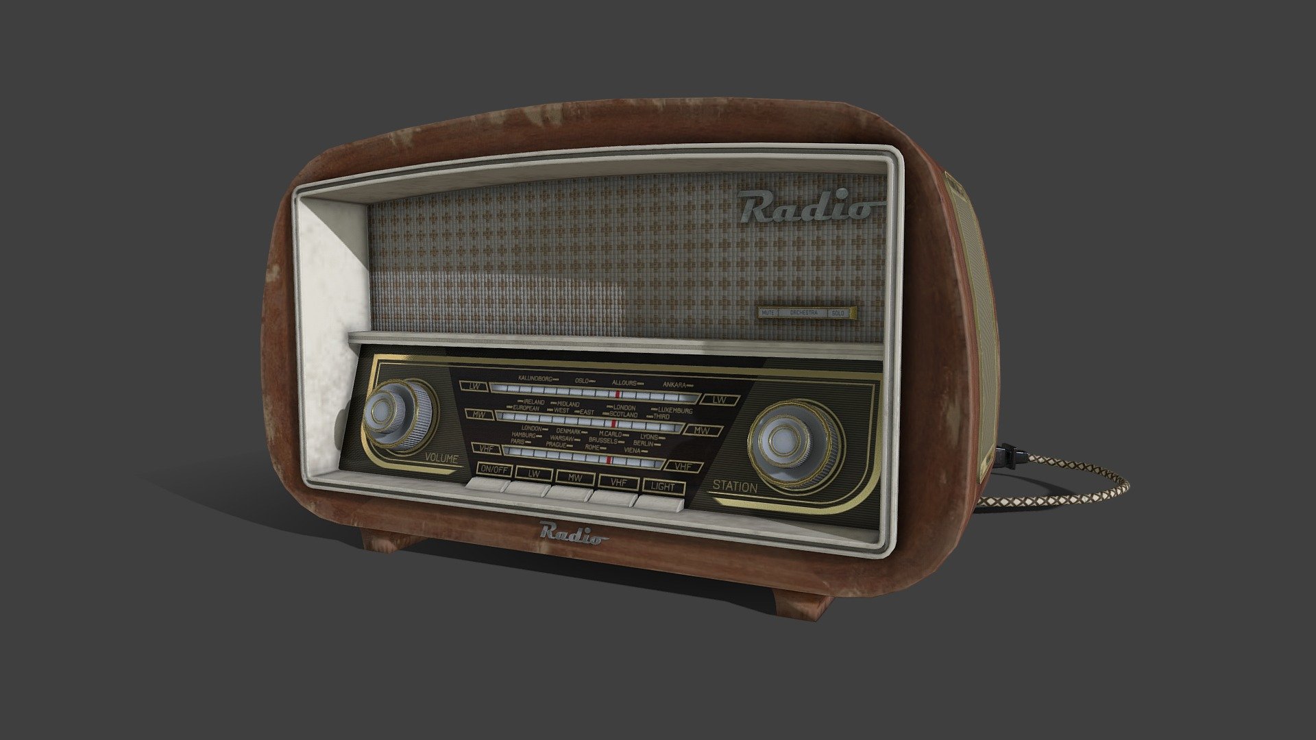 Vintage-radio 3D models - Sketchfab