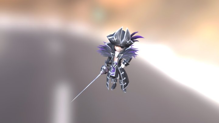 Mobile - Summoners War - Pirate Captain Awakened 3D Model