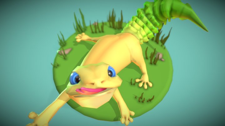 Lowpoly Gecko 3D Model