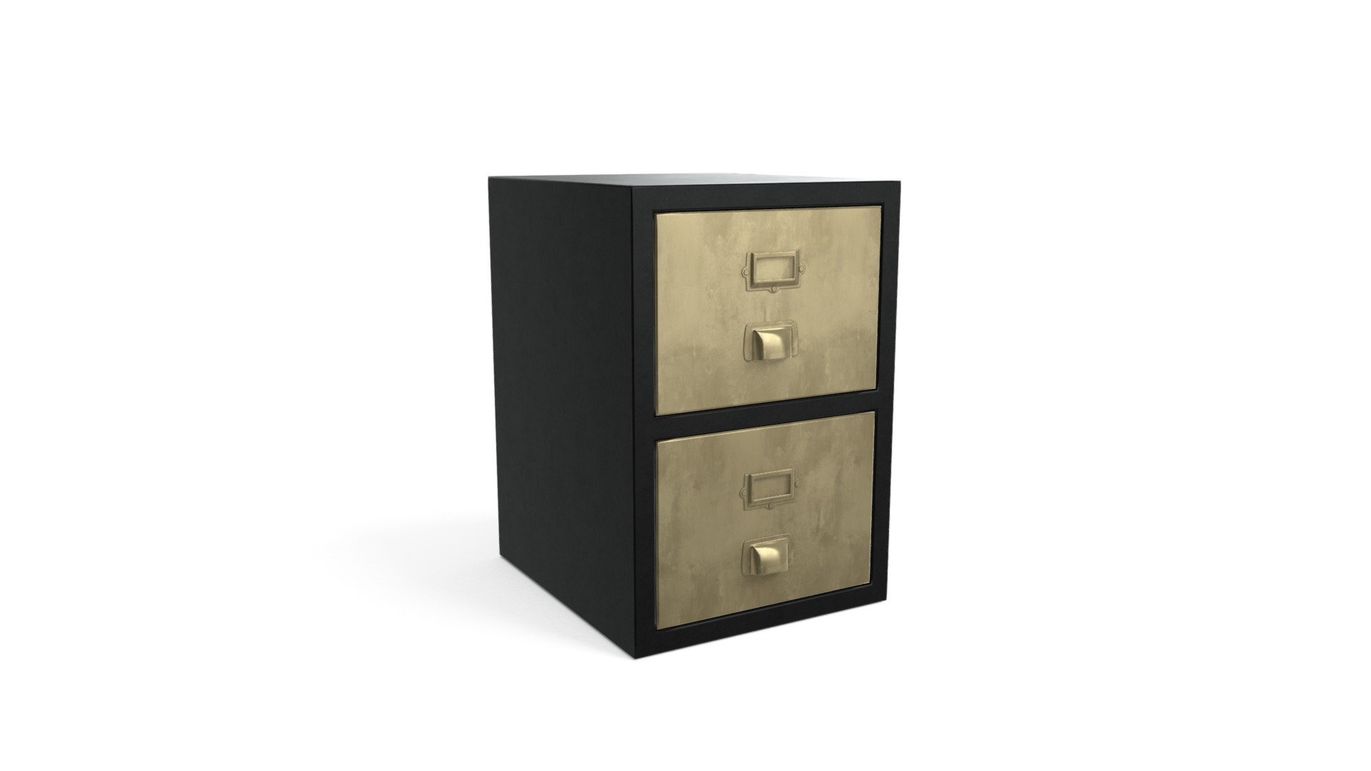 Stow Filing 2 Drawers, Vintage Brass Download Free 3D model