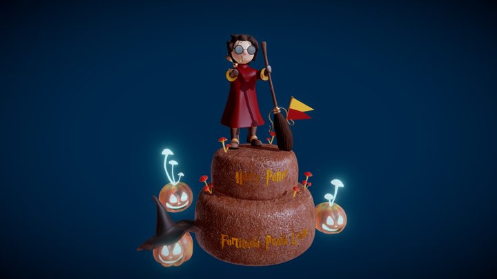 Harry Potter Fantasy Cake 3D Model