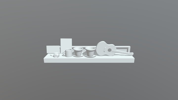 Shelf Scene 3D Model
