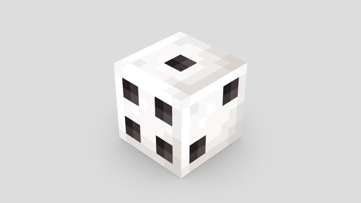 Voxel Dice 3D Model