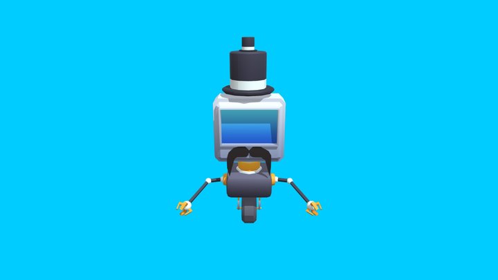 Robot HatTrick Animation 3D Model