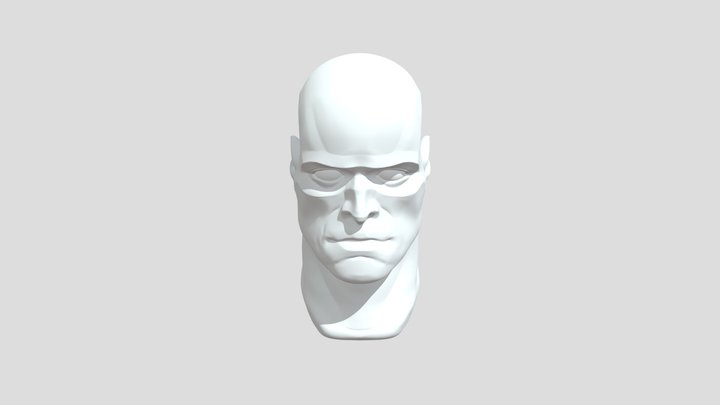 Strong Male Head Basemesh 3D Model