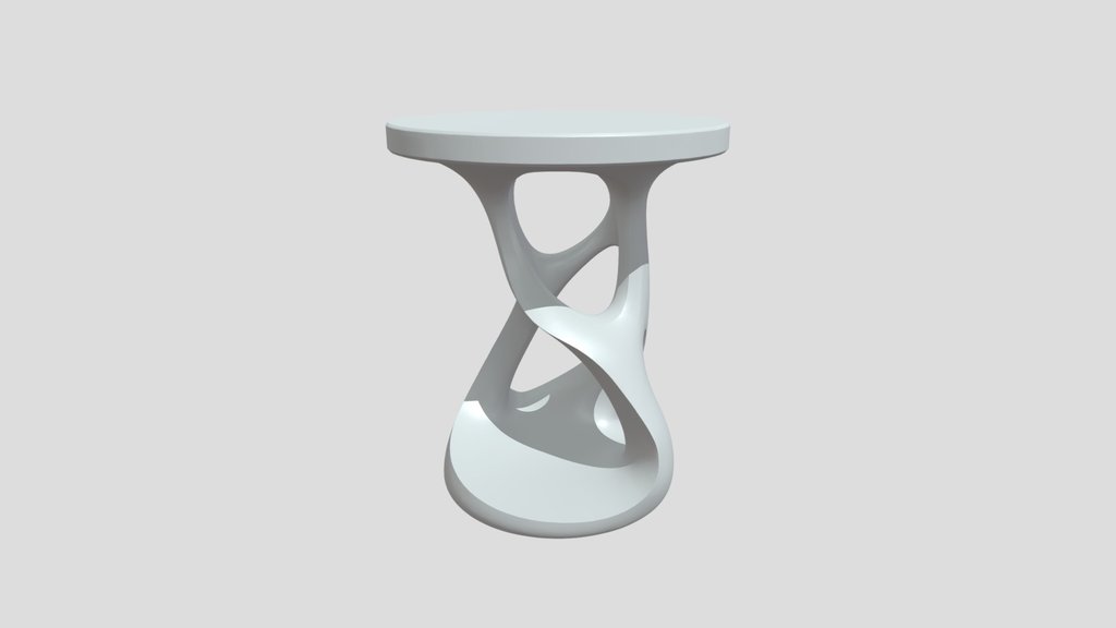 Wooden sculptural table