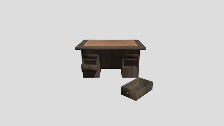 Looted Desk 3D Model