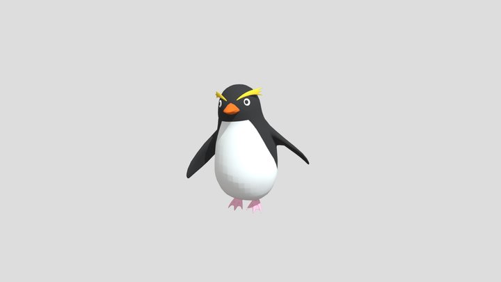 イワトビペンギン2 3D Model