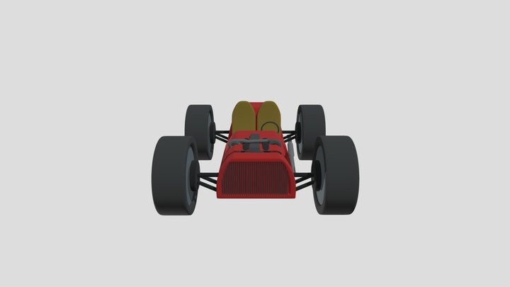 Simple Race car twin turbo 3D Model