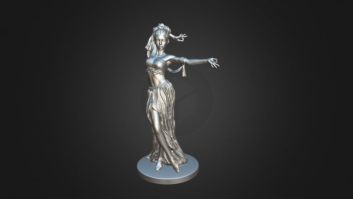 Traditional Chinese dancer 2 3D Model