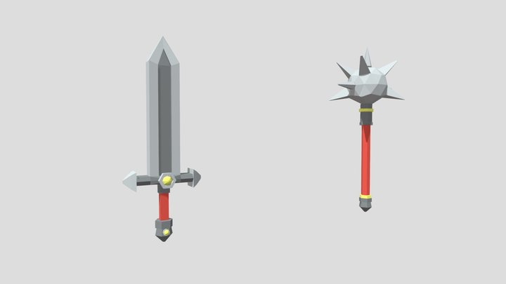 Stylized Fantasy Props Set 3D Model