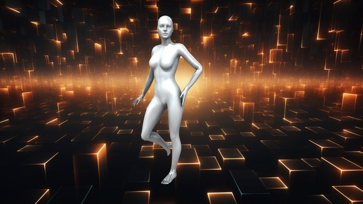 Default Female Mannequine - Pose1 - Test 3D Model