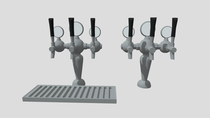 Beer Draft Tower 3D Model