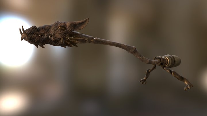 Fantasy Broomstick 3D Model