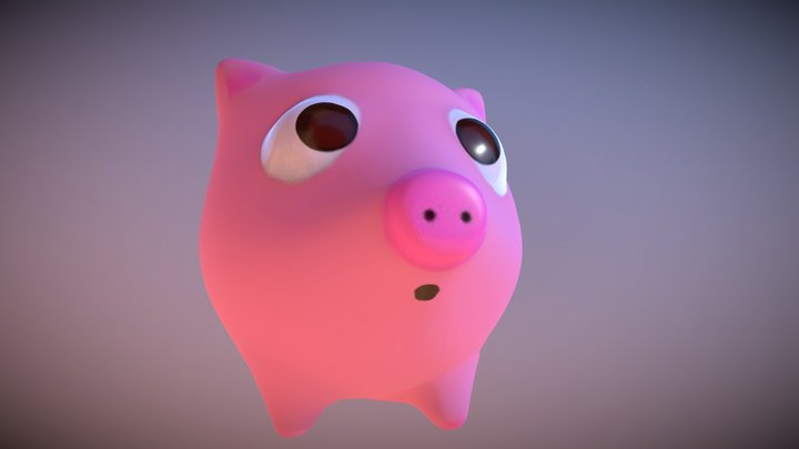 Suprised Pigglet 3D Model