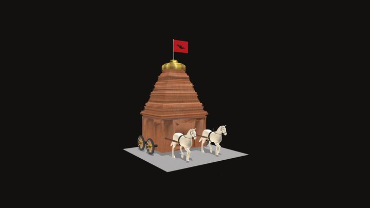 Golden Chariot 3D Model