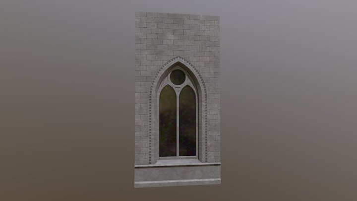 Wall with a window 3D Model