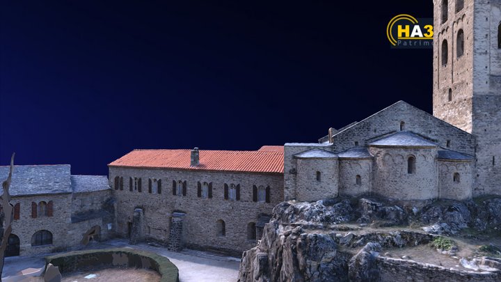 Abbaye Saint-Martin du Canigou 3D Model