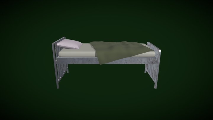Ancient bed 3D Model