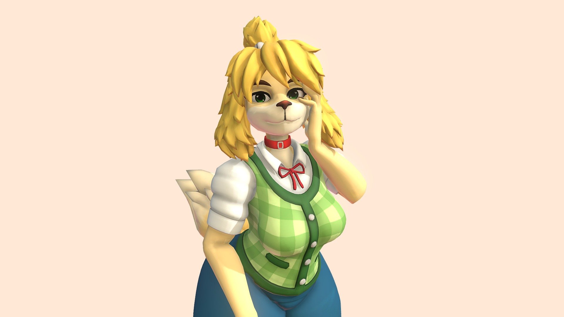 Isabelle animal crossing - VRChat - 3D model by Teiozemo (@Teiozemo)  [d7ead46]