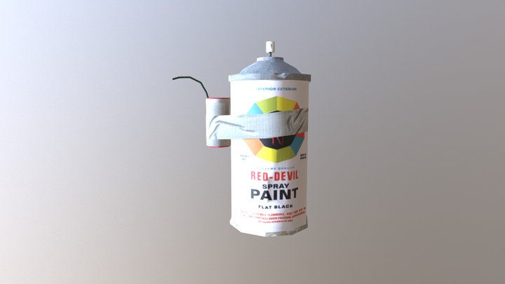 Paint Can Bomb 3D Model