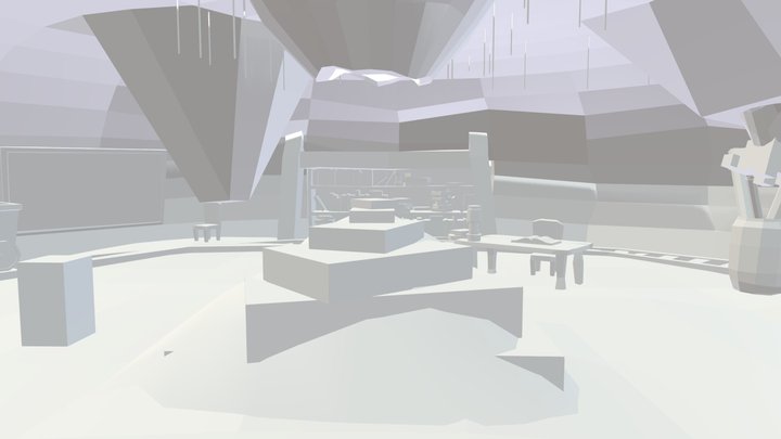 Cavern Library OBJ 3D Model