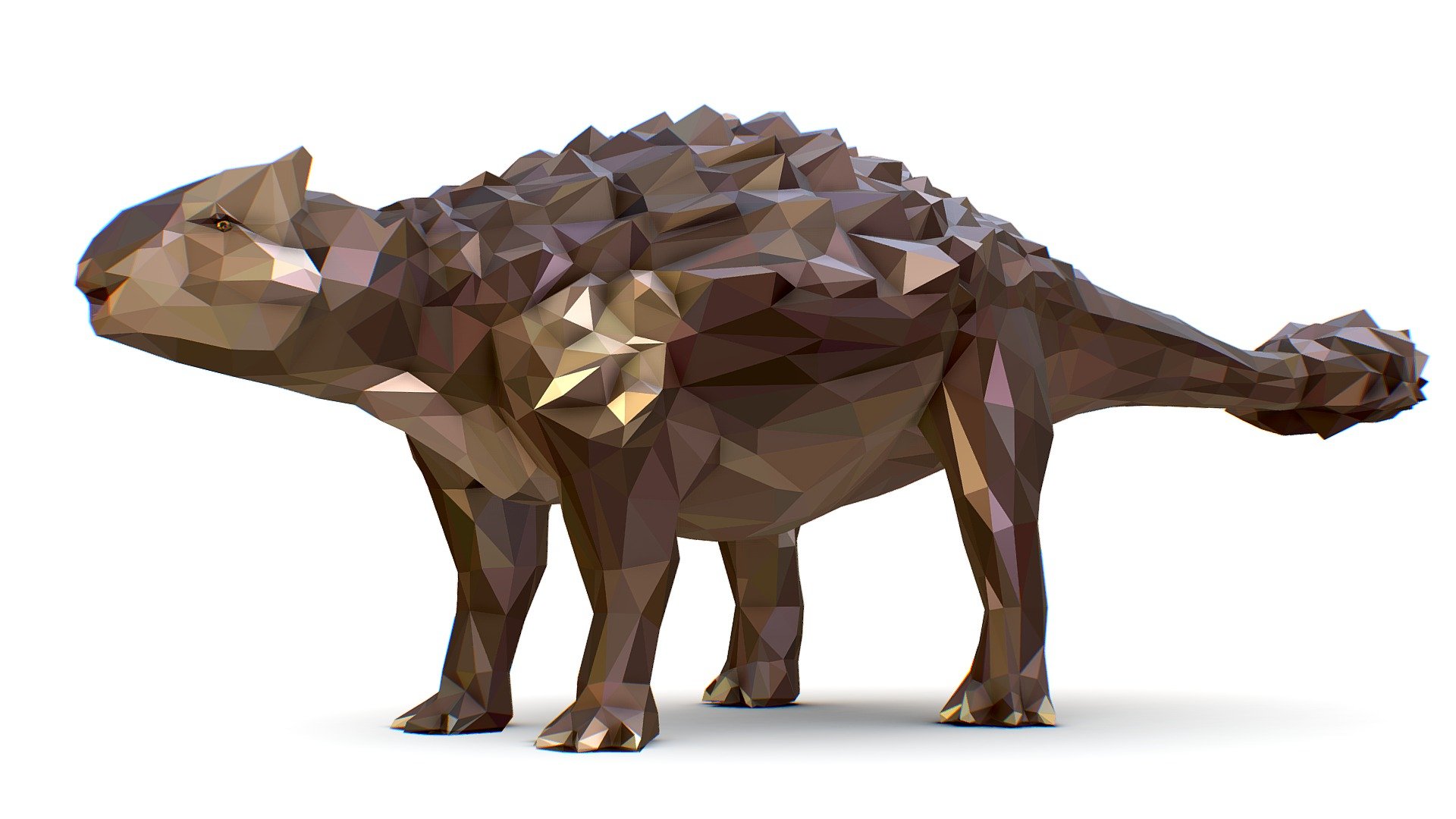 3D model Beast monster with teeth and claws VR / AR / low-poly