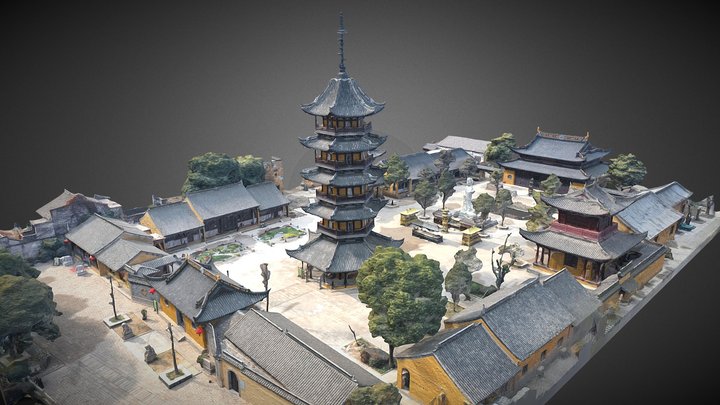 Ciyun Temple Pagoda 3D Model