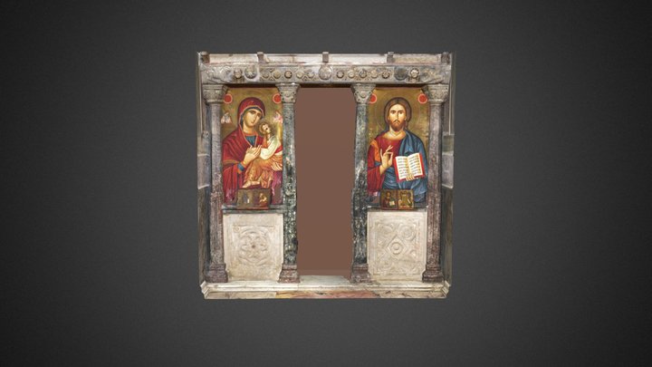 The iconostasis, The church of the Catholicon 3D Model
