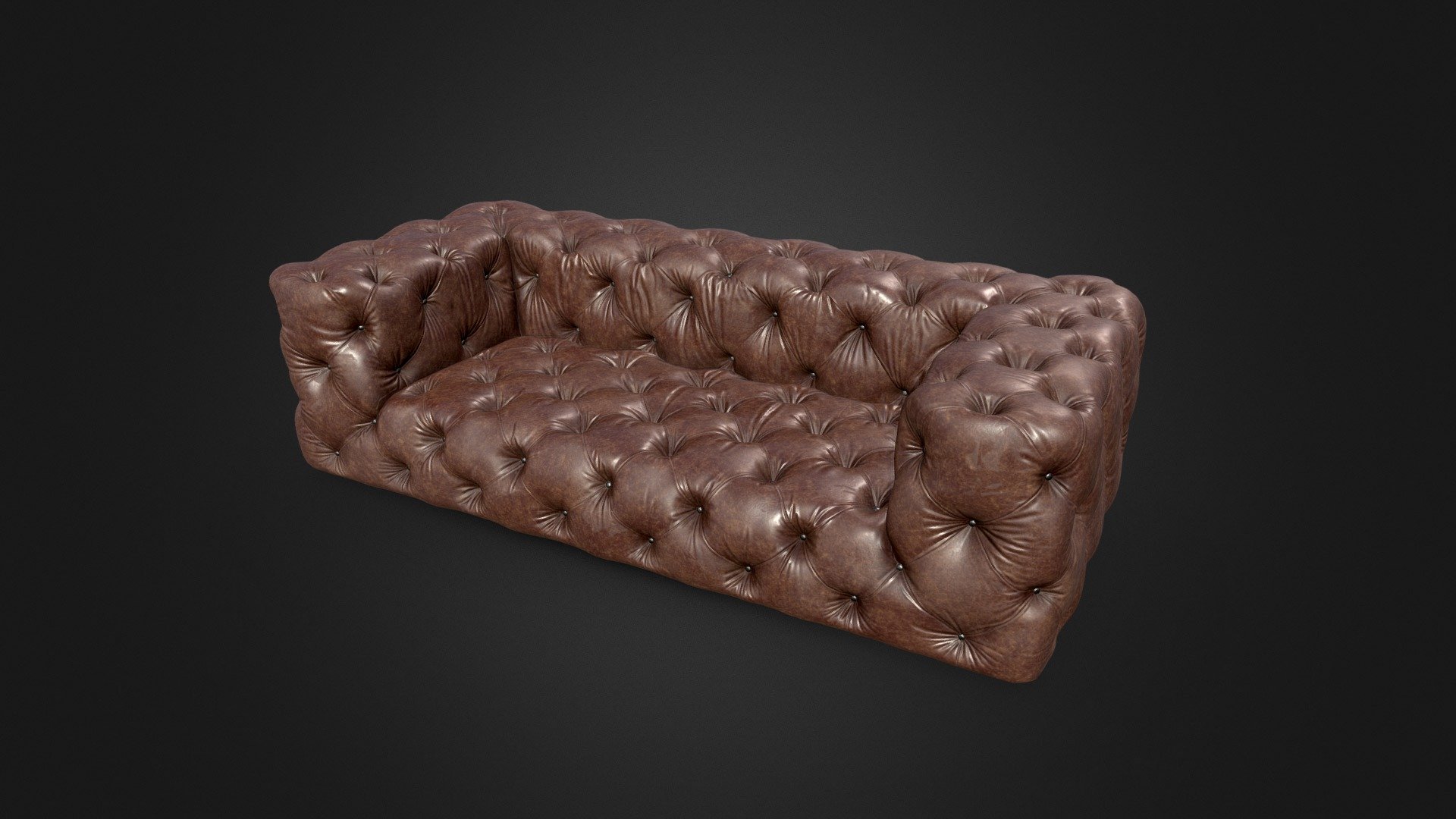 Soho Tufted Leather Sofa 3D model by redpolygon [d7ef6bc] Sketchfab
