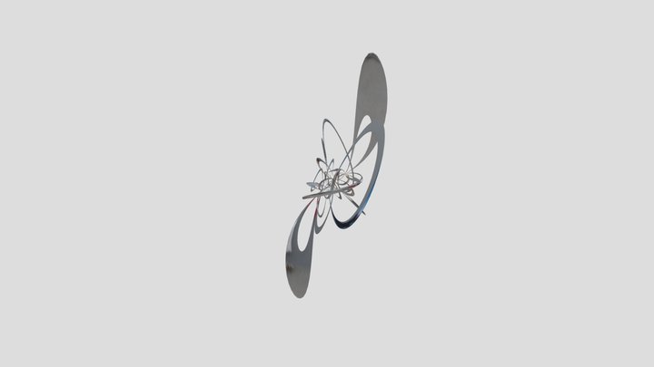 Organic Metal Heart Shape 3D Model