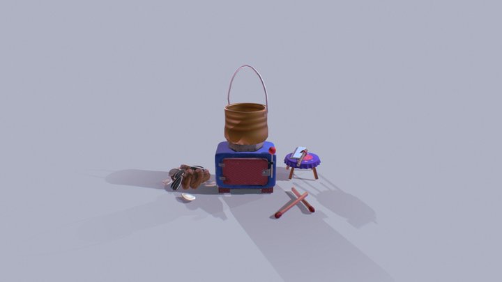 A stove for a little mouse 3D Model