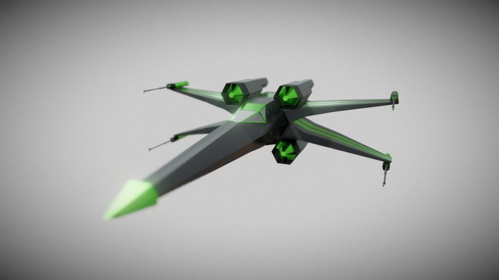 X-Wing (low-poly) 3D Model