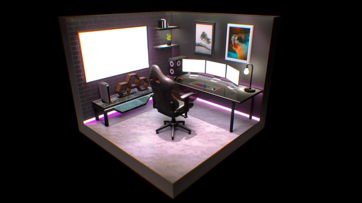 VtuberRoom 3D Model