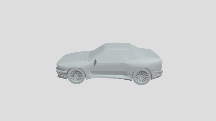 Maserati Shamal 1992 lowpoly for 3D-printing