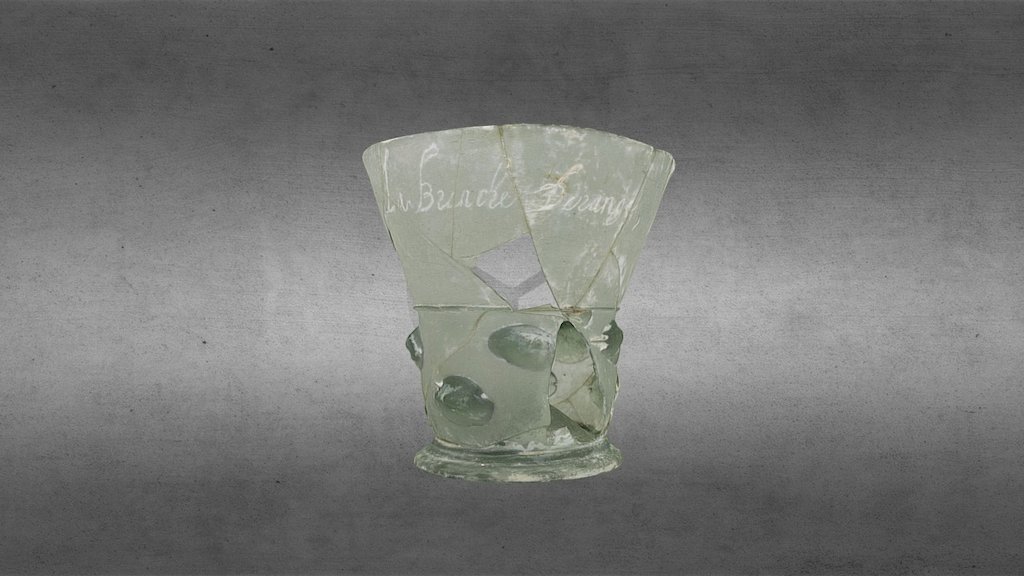 Gegraveerd glas Spui, V96.1