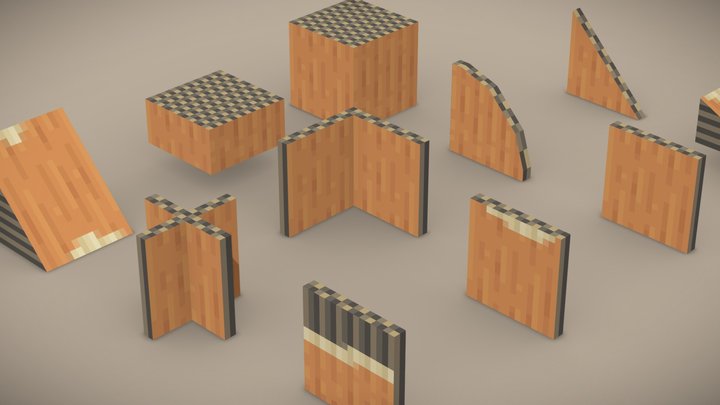Modular Cardboard Set 3D Model